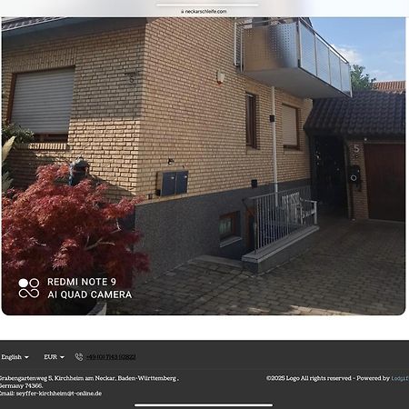 Moderne Ferienwohnung Neckarschleife Mit Klimaanlage Kirchheim am Neckar Esterno foto